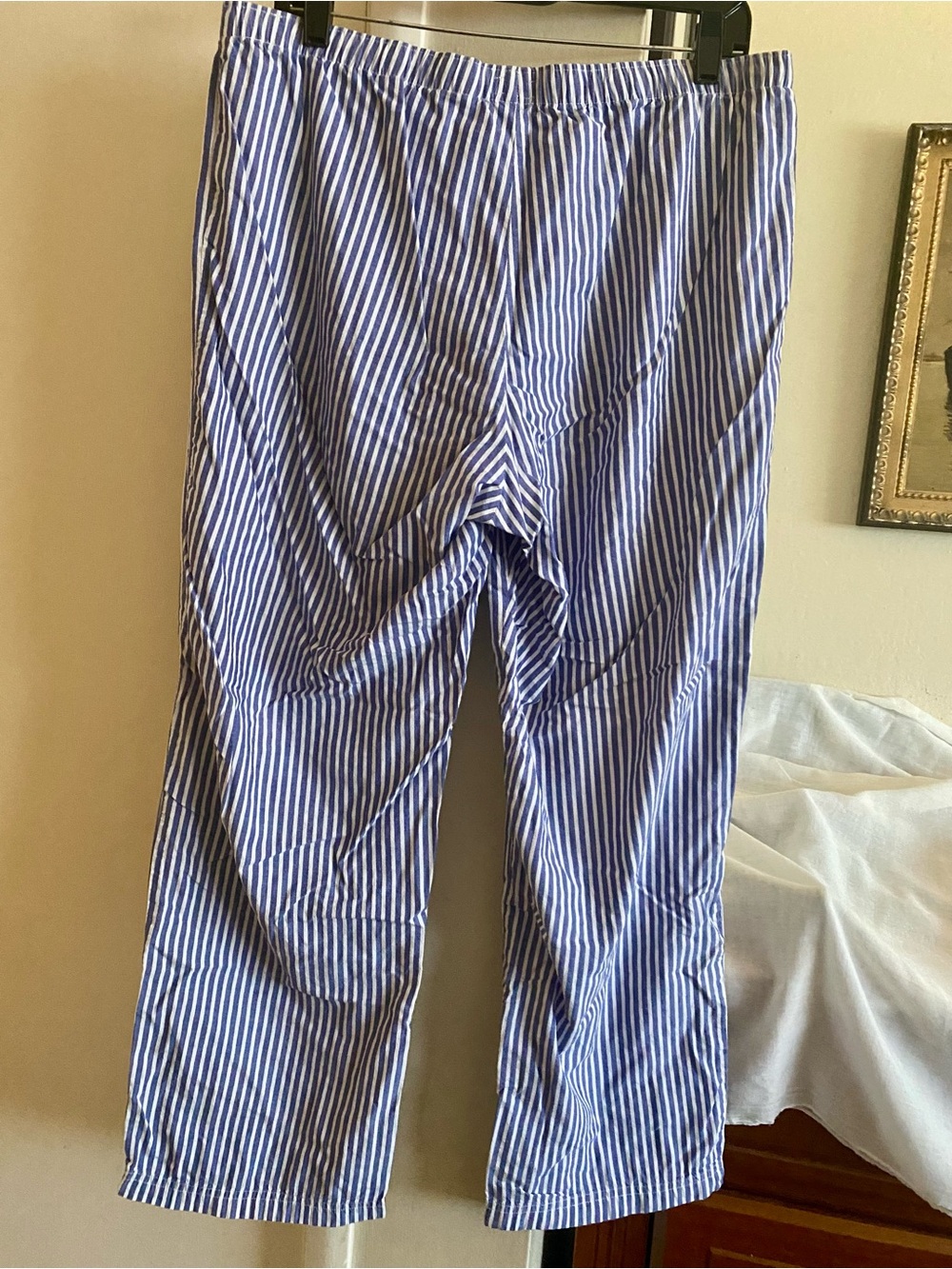 100% Cotton Blue & White Stripe Pajama Set - Picture 4 of 10